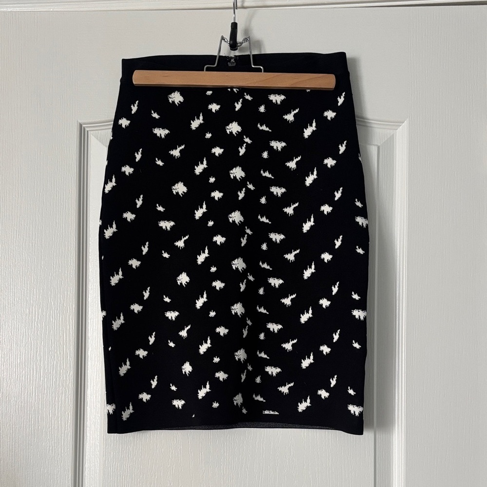 Pink Tartan Black White Pattern Pencil Skirt Small